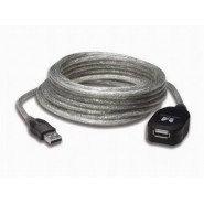 Cable extensión activa USB 2.0 alta velocidad 5 m, tipo A, M-H